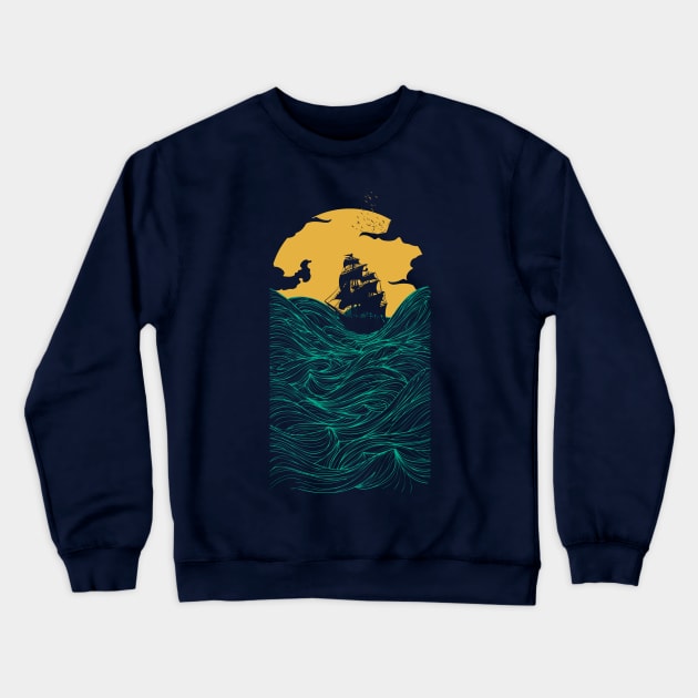 High seas Crewneck Sweatshirt by sebasebi